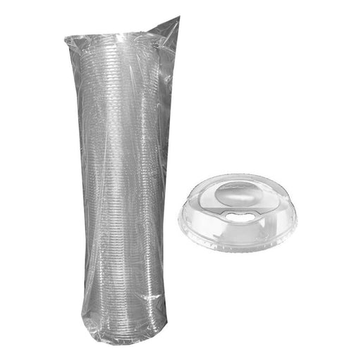 DURA - 98mm Clear Strawless Sip Thru Lids For 12-24 Oz Cups - 1000/Case - Bulk Mart