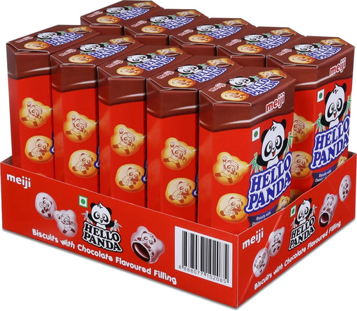 Meiji - Hello Panda Biscuits With Chocolate Cream Filling - 10 x 45g