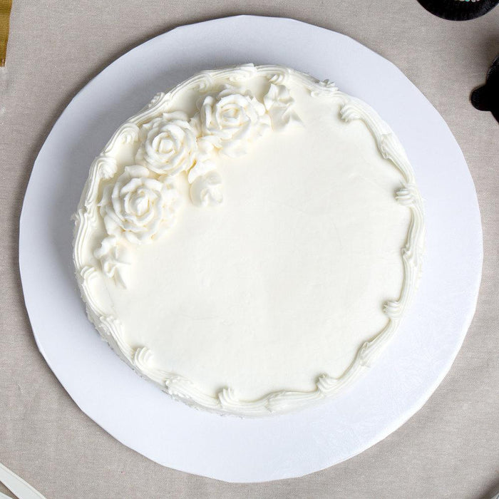 Enjay - 12" Round x 1/2" Thick White Cake Board - 12/Case - Bulk Mart