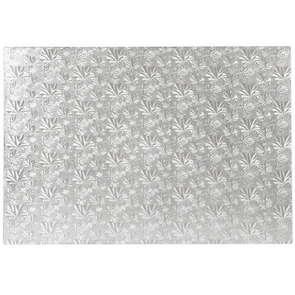 13" x 17" x 1/4" Half Slab Silver Cake Board - 24/Case