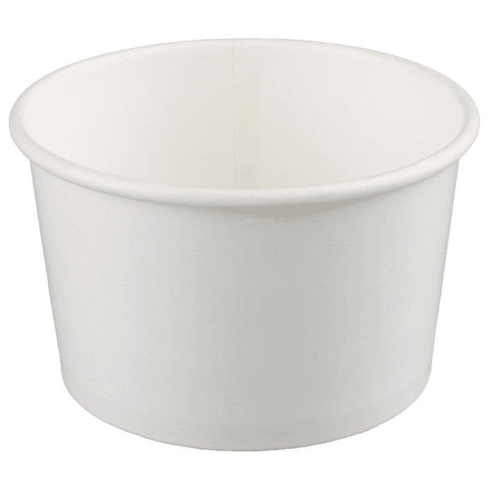 MC - 8 Oz White Paper Soup Cup - 1000/Case - Bulk Mart