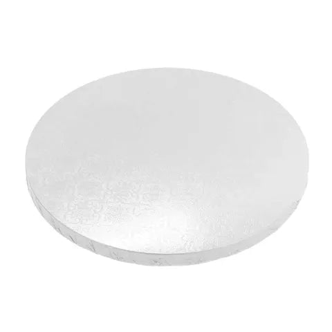 White Cake Board 8" Round x 1/2" Thick - 12/Case