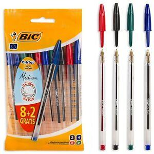 BIC - Cristal BallPoint Pens Assorted -10 / Pack - Bulk Mart