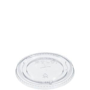 Dart - 626TS Clear Flat Lid Straw Slot For 12-24 Oz Cups - 100/Pack - Bulk Mart