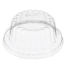 Dart Solo - Clear Dome Plastic Lids No Hole For 3.5 Oz Food Container - 100/Pack - Bulk Mart