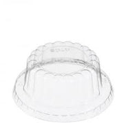 Dart Solo - Clear Dome Plastic Lids No Hole For 3.5 Oz Food Container - 100/Pack - Bulk Mart
