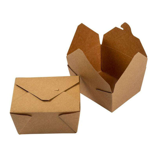 DN - #1 Kraft Paper Food Container 5" x 4.5" x 2.5"- 450 / Case - Bulk Mart