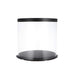 DURA - 10" Round Clear Plastic Cake Box With Black Base & Lid - 10/Pack - Bulk Mart