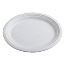 DURA - 10" x 8" Sugarcane Biodegradable Compostable Oval Plate - 50/Pack - Bulk Mart