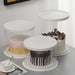 DURA - 12" Round Clear Plastic Cake Box With White Base & Lid - 10/Pack - Bulk Mart