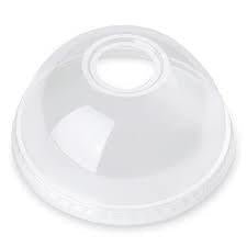 DURA - Clear Dome Lid Straw Slot For 10 Oz Cups - 1000/Case - Bulk Mart