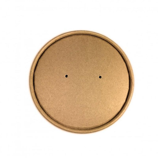 DURA - Kraft Paper Lids For 12 Oz - 32 Oz Paper Container - 500/Case - Bulk Mart