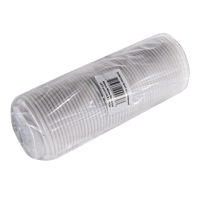 E2E - 90 mm White PLA Dome Lid For 10-20 Oz Hot Paper Cup - 50/Sleeve - Bulk Mart