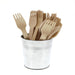 ECO PLUS - Compostable Birch Wood Fork Unwrapped Natural - 10 x 100/Case - Bulk Mart