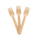 ECO PLUS - Compostable Birch Wood Fork Unwrapped Natural - 100/Pack - Bulk Mart