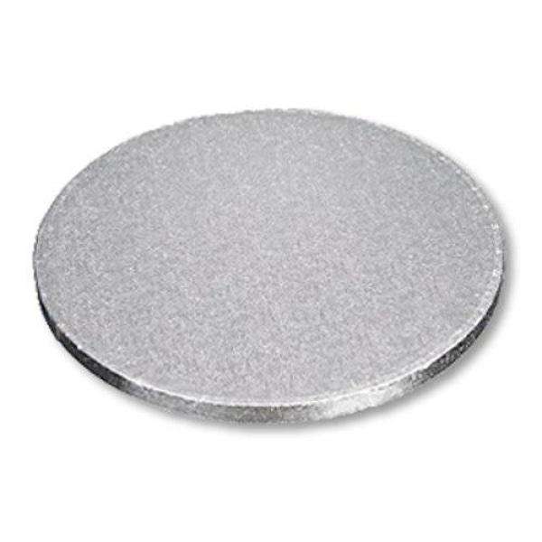 Enjay - 10" Round x 1/4" Thick Silver Cake Board - 12 / Pack - Bulk Mart