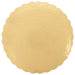 Enjay - 10" x .045" Round Scalloped Edge Gold Cake Sheet - 100/Case - Bulk Mart