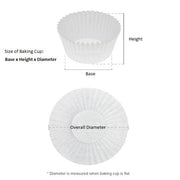 Enjay - 1.25" x 7/8" x 3" White Mini Baking Cup - 20 x 500Pcs/Case - Bulk Mart