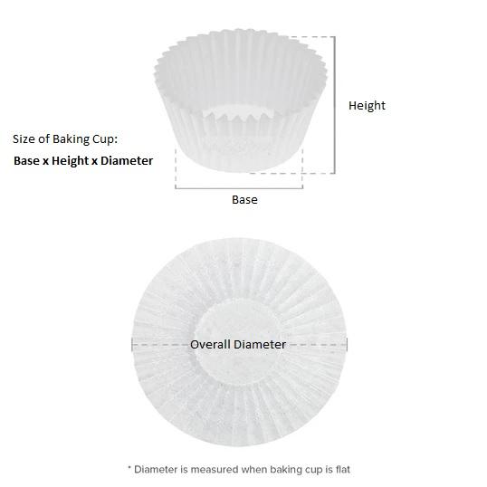 Enjay - 1.25" x 7/8" x 3" White Mini Baking Cup - 20 x 500Pcs/Case - Bulk Mart