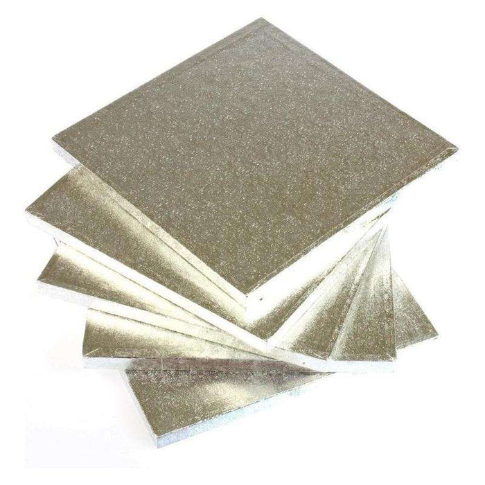 Enjay - 16" x 16" x 1/4" Square Silver Cake Board - 12/Pack - Bulk Mart