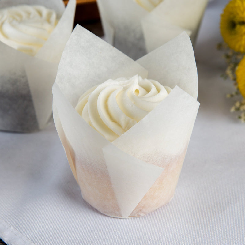 Enjay - 2" x 6.25" White Paper Tulip Cup - 10 x 100pcs/Case - Bulk Mart