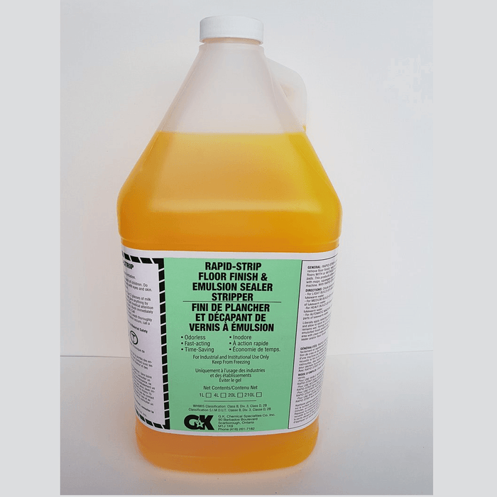 GK - Rapid Strip Floor Finish & Emulsion Sealer & Stripper - 4 x 4 L - Bulk Mart