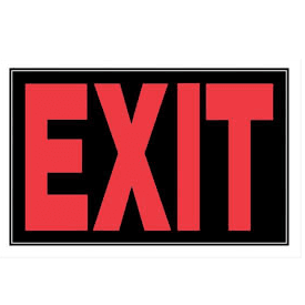 Hillman - 8" x 12 " Exit Sign - Each - Bulk Mart