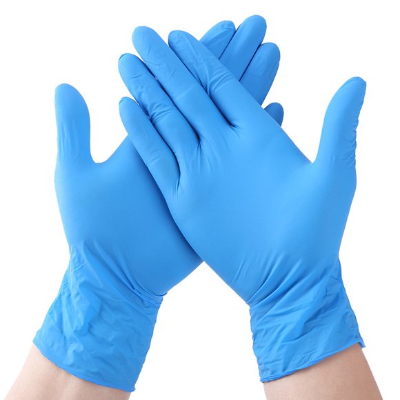 Hongray - Nitrile Examination Gloves Large Powder Free Blue - 100 / Pack - Bulk Mart