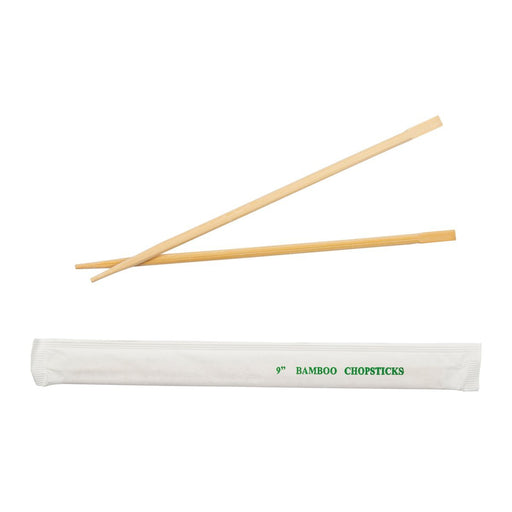 Hy Sticks - 9" Bamboo Chopsticks Fully Wrapped - 40 x 50Pack / Case - Bulk Mart