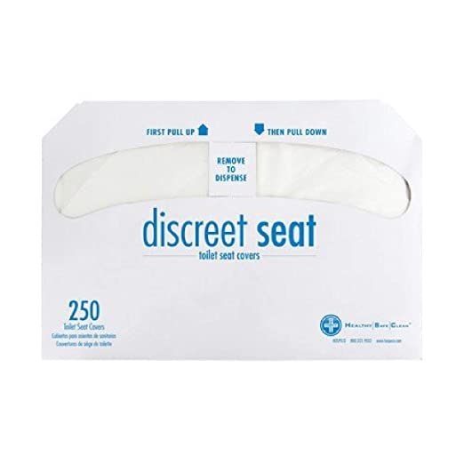 JAN MAR - Discreet Half Fold Paper Toilet Seat Covers - 250 / Pack - Bulk Mart