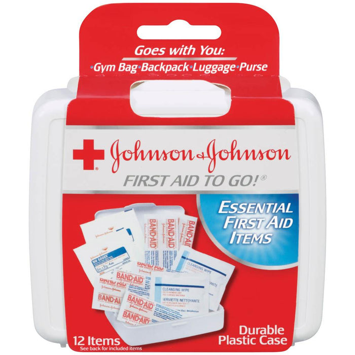 Johnson & Johnson - To Go Mini First Aid Kit, 12 Items - Each - Bulk Mart