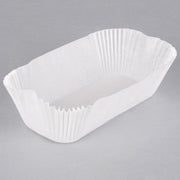 Lapaco - 660-000 - 5.75" x 4.5" Mini White Dry-Waxed Fluted Oblong Loaf Liners - 500/Pack - Bulk Mart