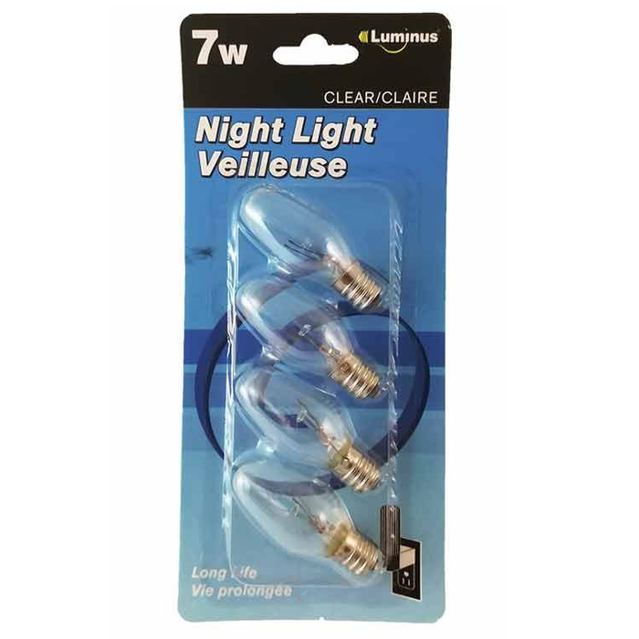 Luminus - 7W Clear Night Light Bulb, P-11907 - 4 / Pack - Bulk Mart