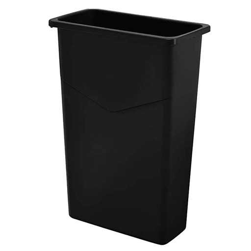 M2 - 23 Gal Rectangular Slim Waste Container Black - Each - Bulk Mart