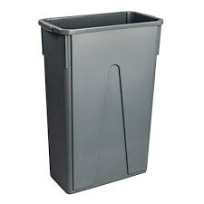 M2 - 23 Gal Rectangular Slim Waste Container Grey - Each - Bulk Mart