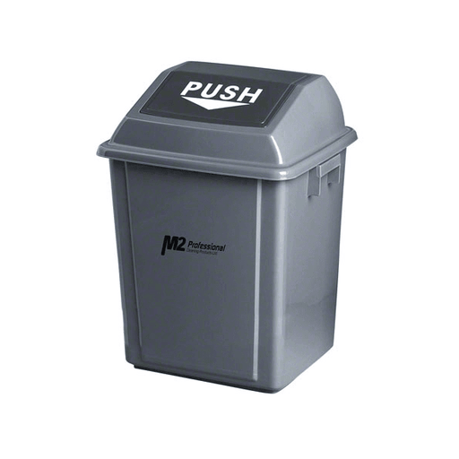 M2 - 25L EZ Push Square Waste Container With Lid - 1 Set - Bulk Mart