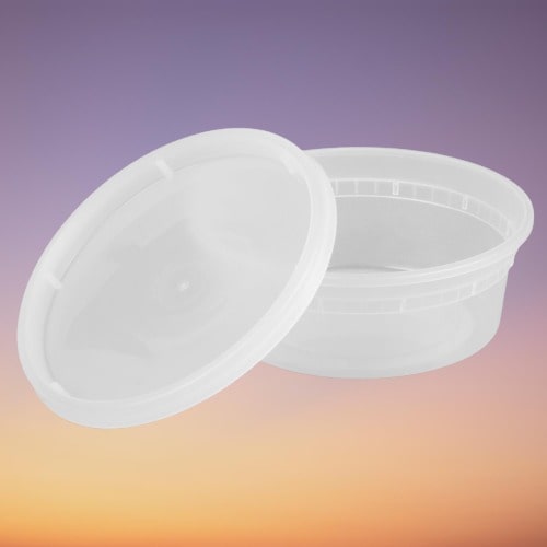 Maple Leaf - H2808 - 8 Oz Clear Microwavable Deli Container - 500/Case - Bulk Mart