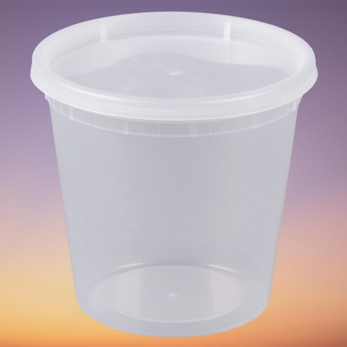 Maple Leaf - H2824 - 24 Oz Clear Microwavable Deli Container - 500/Case - Bulk Mart