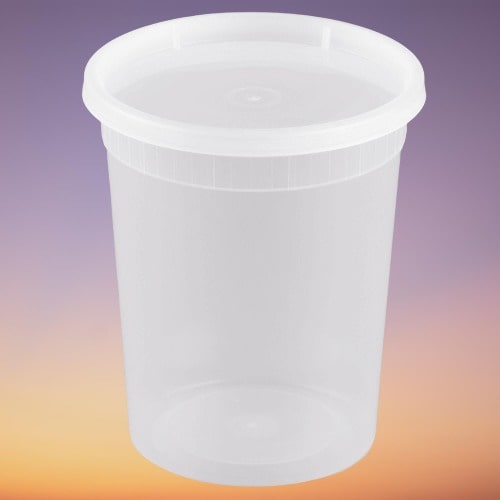 Maple Leaf - H2832 - 32 Oz Clear Microwavable Deli Container - 500/Case - Bulk Mart