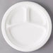 MC - 10" Round Sugarcane Biodegradable Plates 3 Compartment - 500/Case - Bulk Mart