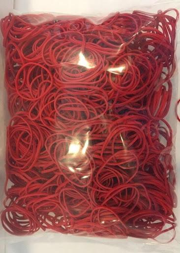 MC - #10 Rubber Bands 1.25" Red - 1 Lb / Pack - Bulk Mart