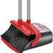 MC - 12" Black Heavy Duty Foldable Windproof Broom and Dust Pan - 1 Set - Bulk Mart