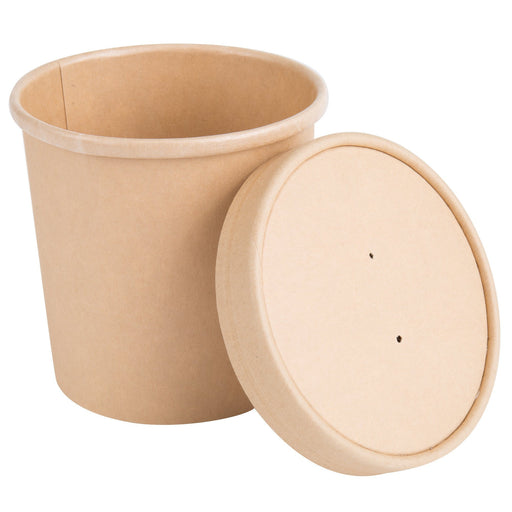 MC - 16 Oz Kraft Paper Soup Container - 500 / Case - Bulk Mart