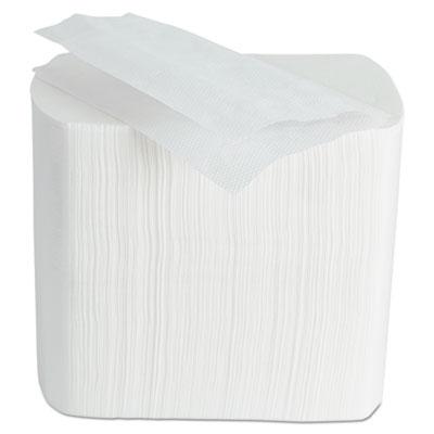 MC - 8.5" x 6.5" White 1 Ply Interfold Dispenser Napkins - 6000/Case - Bulk Mart