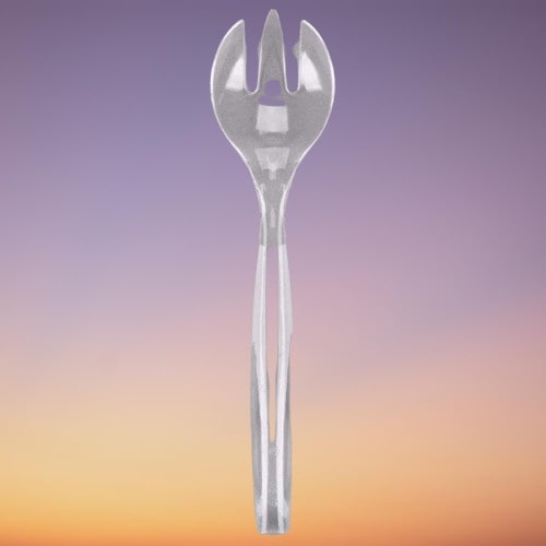 MC - 9" Clear Plastic Serving Fork - 144/Case - Bulk Mart