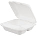 MC - 9" x 9" x 3" Biodegradable Compostable Takeout Container 3 Compartment - 200/Case - Bulk Mart