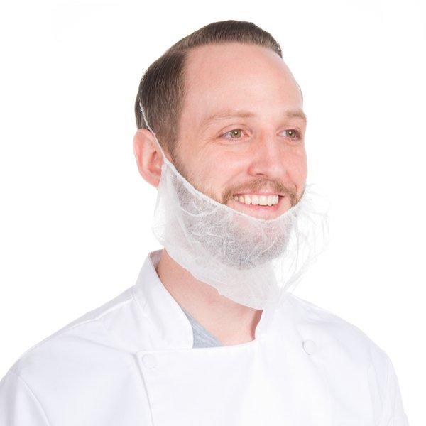 MC - Beard Cover White - 10 x 100/Pack - Bulk Mart