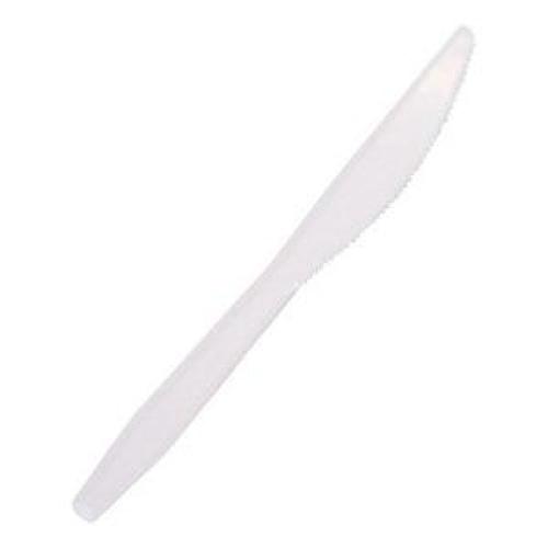 MC - Bulk Plastic Knife White Unwrapped - 1000/Case - Bulk Mart