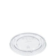 MC - Clear Flat Lid Straw Slot For 16-24 Oz Cold Cups - 50/Pack - Bulk Mart