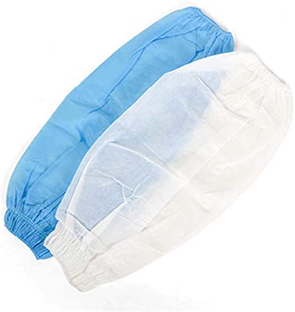 MC - Disposable Sleeve Cover Non-Woven Blue/White - 100/Pack - Bulk Mart